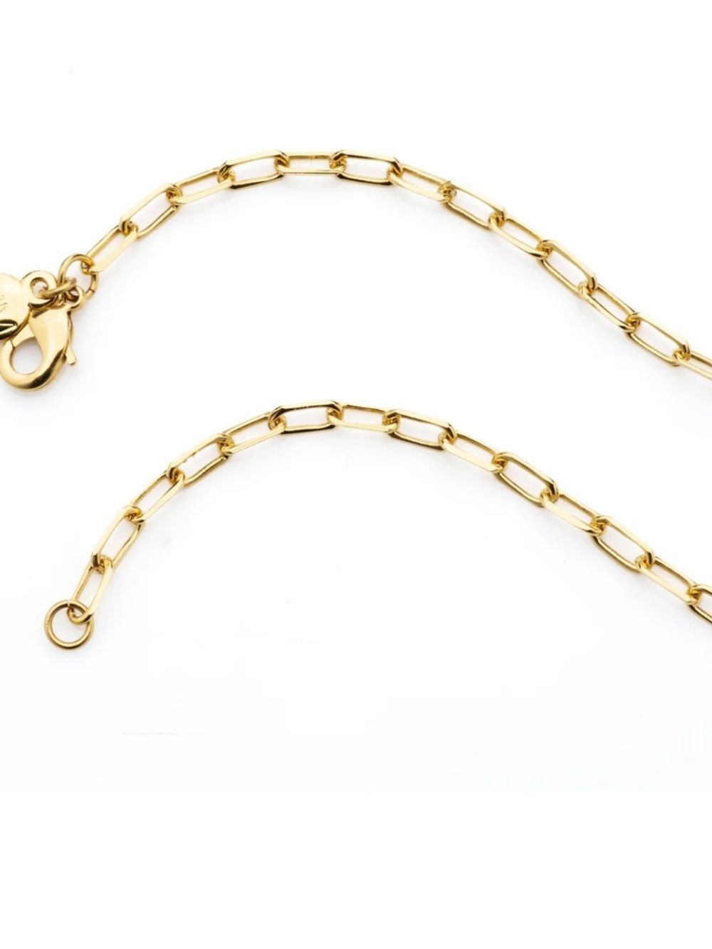 Gold Chain Necklace with Turquoise Heart Charm by Mayamar - Picture 4 of 5